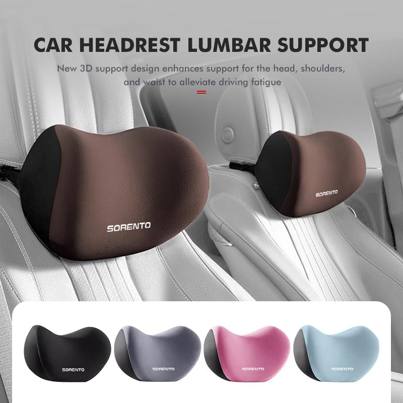 BBED7 Car Neck Protection Pillow Headrest Lumbar Mat Auto Accessories For KIA Sorento R 2011 2013 2014 2016 2017 2018 Stinger