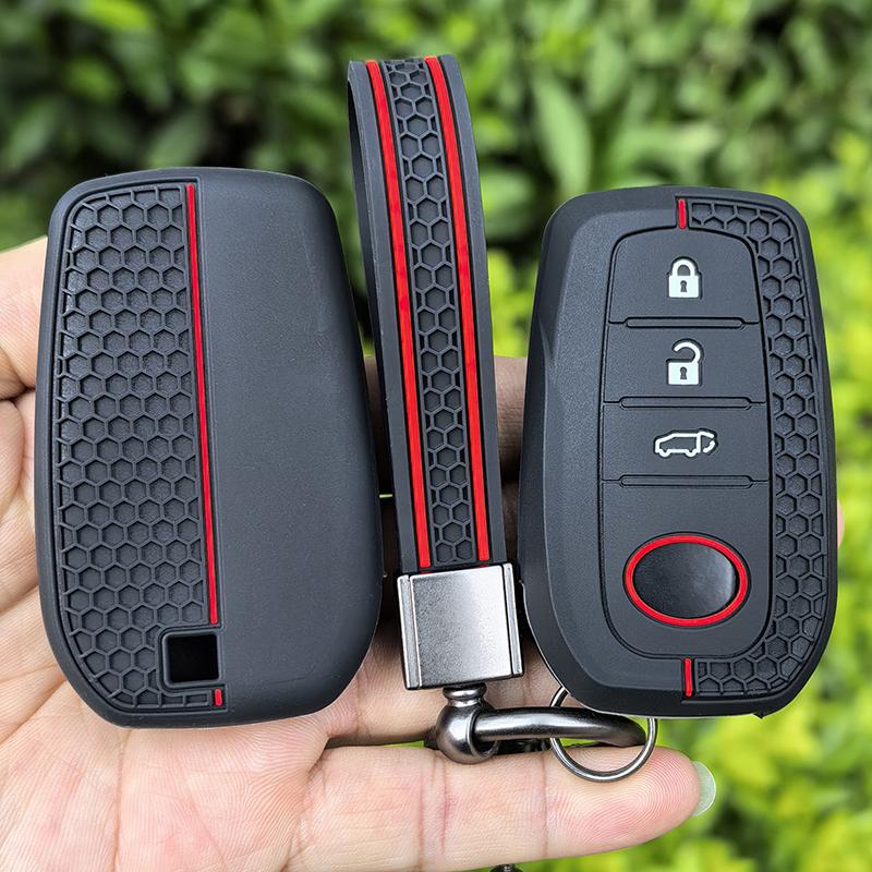 Силиконовый чехол для автомобильного ключа для Toyota CHR Hilux Fortuner Land Cruiser 200 Camry Corolla Crown RAV4 Highland Аксессуары