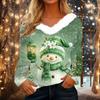 Long Sleeve Shirts For Women Cute Tops Christmas Prints Tees Blouses Casual Plus Size Basic Tops Pullover