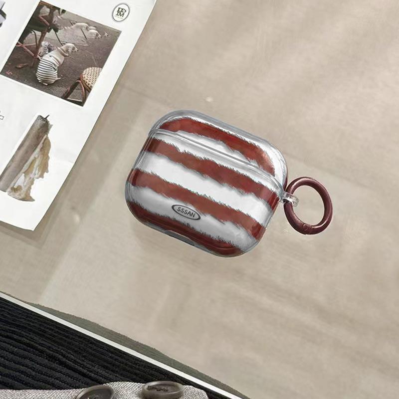 Модный полосатый чехол для наушников INS, защитная крышка, подходит для AirPods 1, AirPods Pro, противоударный и износостойкий
