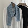 Spring and Autumn Style Retro Small Floral Cotton Linen Large Scarf Air Conditioning Travel Shawl Shoulder Pads Neck Korean Version Women's Scarf