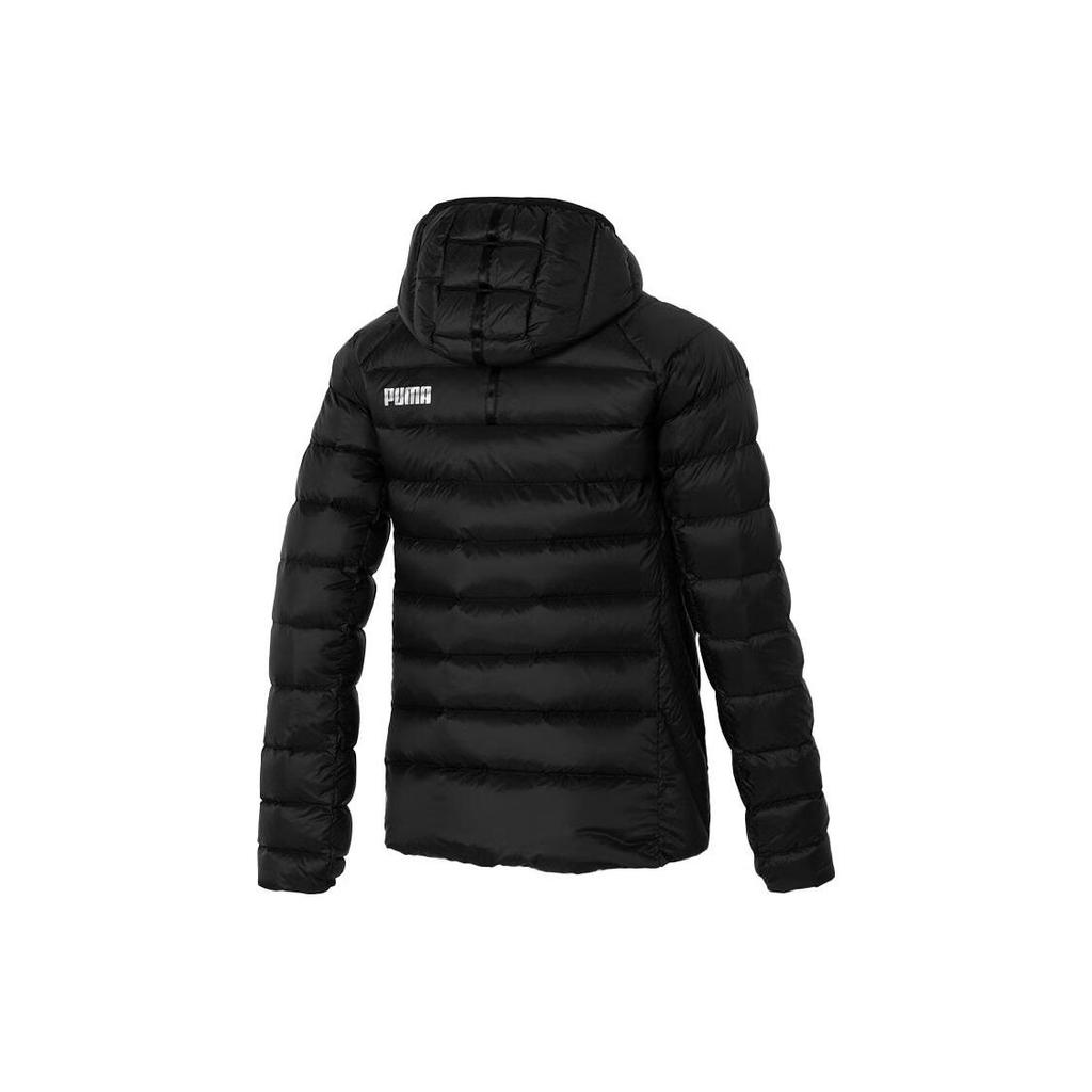 Puma Однотонная легкая теплая дышащая куртка-пуховик с капюшоном женская верхняя одежда черного цвета 672283-01