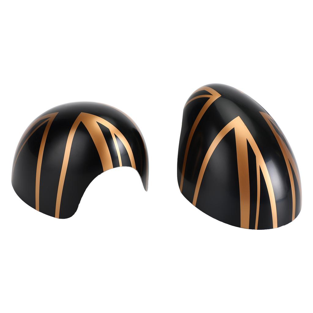 Накладка на зеркало заднего вида с флагом Великобритании для MINI Cooper Hardtop F55 F56 Черный/Золотой