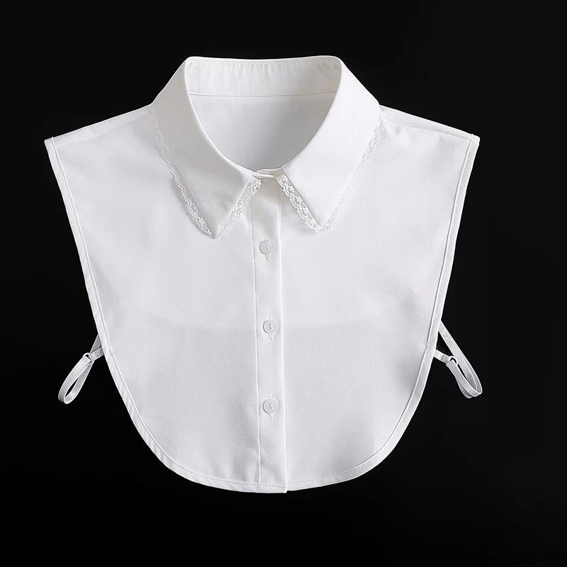 Formal False Collar Women Embroidery Faux Col Half Shirt Blouse Fake Collars Sweater Shirt Detachable Collars Accessories