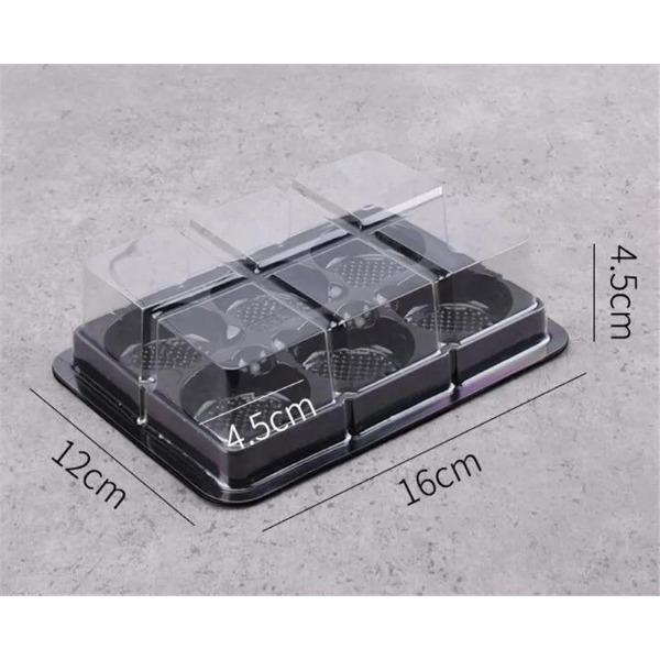 Золотисто-черная прозрачная овальная пластиковая коробка для упаковки мусса для торта, кекса, сыра, пирожных, крема, контейнера, чехла для свадебных торжественных случаев