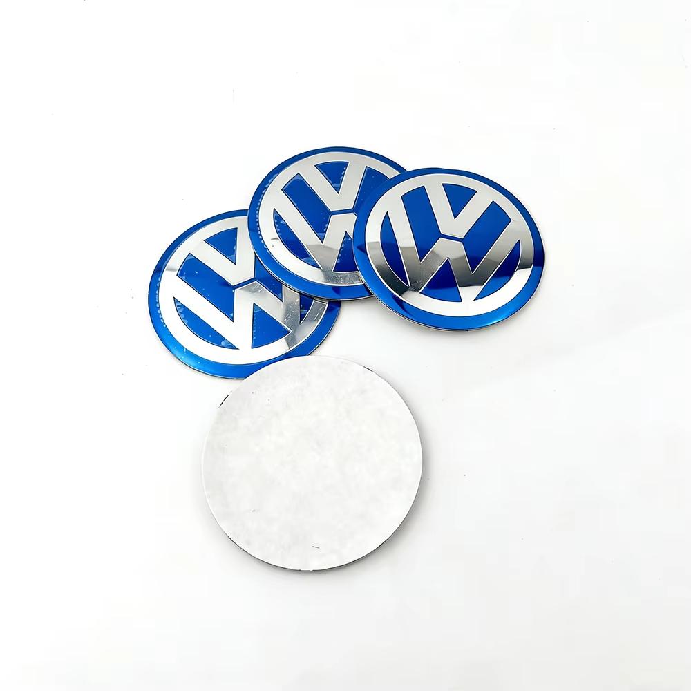 VW Polo Golf 4 5 4Pcs New 56/60/65mm Volkswagen Car Wheel Center Hub Caps Badge Sticker for VW R CC TSI b6 b5 Polo Jetta MK7 GTI Tiguan Golf 4 5
