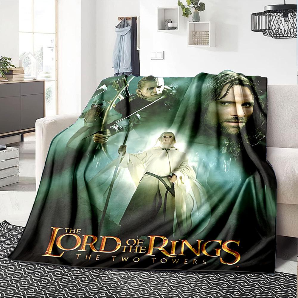 1pc Lord of the Rings Two Towers Flannel Blanket Soft Warm Throw for Home, Office, Travel, All-Season Cozy Bedding GiftL1182