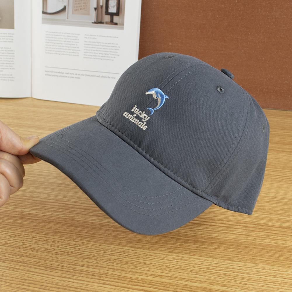 Hat New Dolphin Letter Embroidery Baseball Cap Women's Outdoor Sports Sunshade Sun Protection Cap
