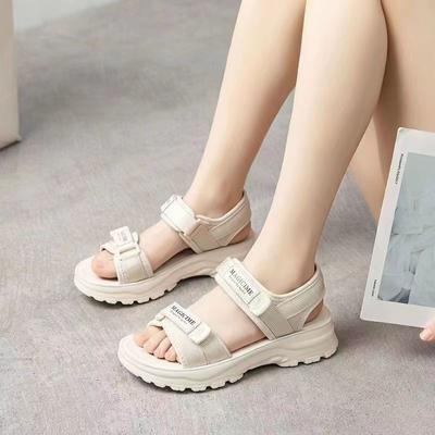 Спортивная повседневная обувь Сандалии на толстой подошве Женская летняя верхняя одежда Женские легкие сандалии на липучке