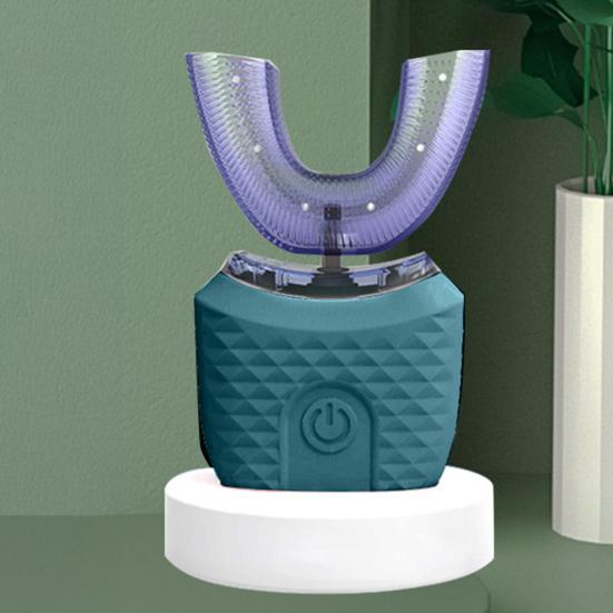 Adults U-Shaped Electric Toothbrush 3 Modes Adjustable Full Coverage Silicone Brush Heads IPX7 Waterproof Automatic Men Women Rechargeable Toothbrush