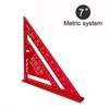 Inch Metric Angle Ruler 7Inch Triangle Ruler Aluminium Alloy Carpenter Tools New Measurement Tool