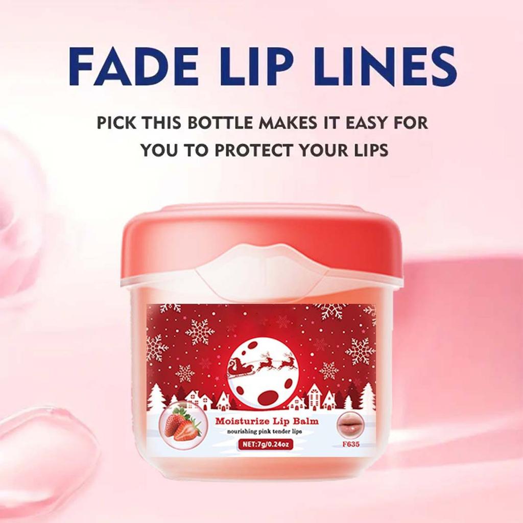 Рождественская осенне-зимняя помада для губ, крем для губ, улучшенный вазелин, защитное средство для кожи, дорожный размер 7 г