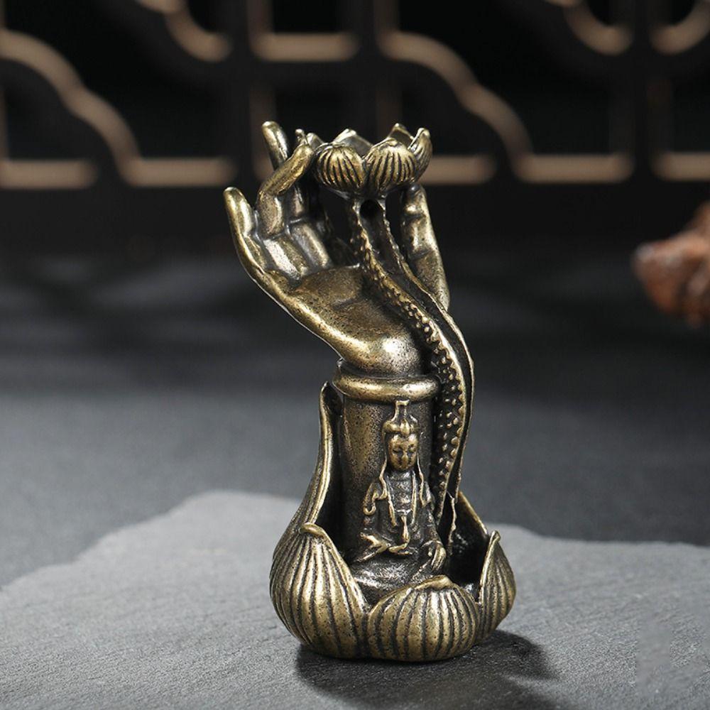 Portable Buddha's Hand Incense Holder Buddha's Hand Reverse Flow Incense Tray Tearoom