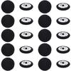 1 Box 20Pcs Black Velvet Buttons 0.91"(23Mm) Round Fabric Covered Velvet Cloth Tuxedo Button With Iron Shank For Sewing