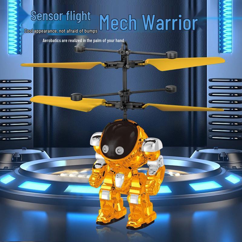 Gesture-Controlled Induction Flying Mecha Warrior Robot Toy for Kids