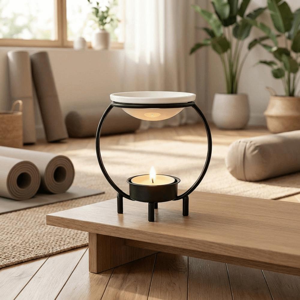 Minimalist Aromatherapy Candle Holder Portable Aromatherapy Lamp Candle Heating Holder Home Decor