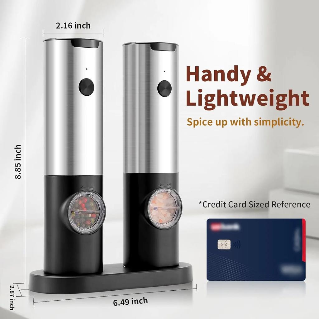 USB перезаряжаемая соль перец мельница с регулируемой электрической мельницей для перца грубость свежемолотый перец кухонный инструмент