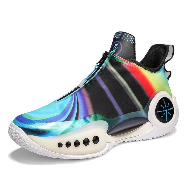 Новые кроссовки для баскетбола 2024 года, дизайнерские баскетбольные ботинки на молнии унисекс, износостойкие уличные кроссовки для унисекс, брендовые спортивные тренажеры