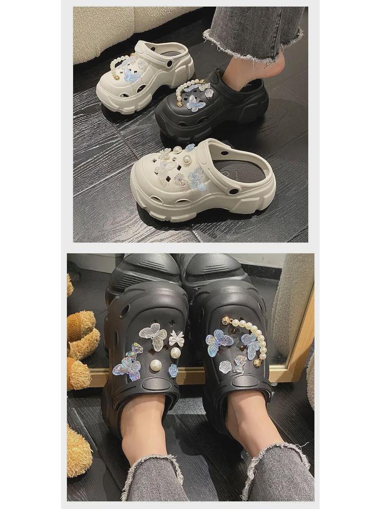 Женские летние босоножки на толстой подошве с противоскользящим покрытием, увеличивающие рост, 2024 г.