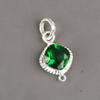 Green Emerald Gemstone Pendant Jewelry, Handmade Gorgeous Silver Pendant, 925 Sterling Silver Jewelry For Wedding Gift