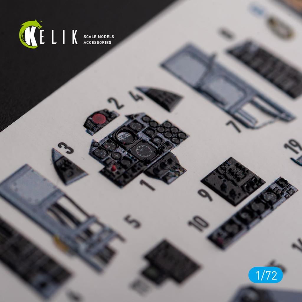 Пластиковая наклейка для модели Reskit Phantom Interior 3D RSKK72127 1/72 FG.1 (для Airfix)