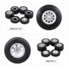 Compatible with Tamiya 1/14 RC Tractor Truck Aluminum Alloy Front & Rear Truck Wheel Rim Tires 6PCS