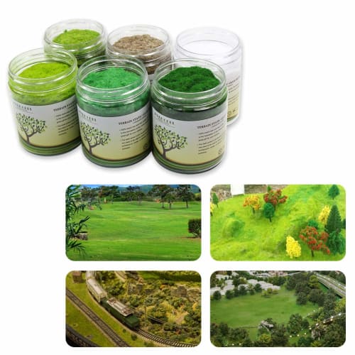 Artificial Grass Powder, Model Grass, 2mm, Scenery Collection, Glass Model Buildings, Decorations, Landscapes, Miniature Gardens, Model Trains, Dioram