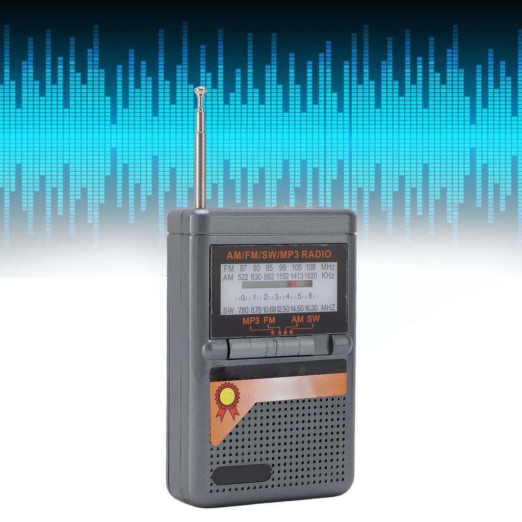 FM СВ КВ Радио на батарейках Портативное радио MP3-плеер Отличный прием Звук Радио для пожилых людей со слотом для карт для домашнего использования на открытом воздухе