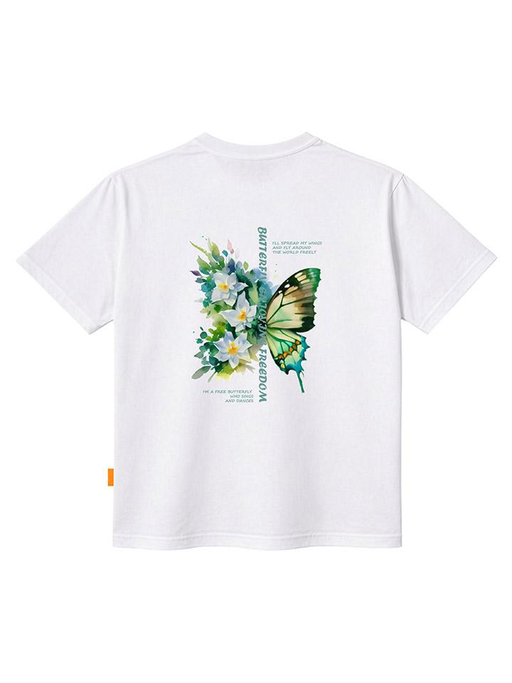 Ellamo Lilyfly Футболка с коротким рукавом Унисекс Большие размеры S~4XL (Тип)