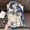 1116 new Korean version printed retro velvet scarf, high-end versatile fashion and durable, going out shawl scarf dual-purpose