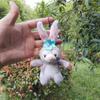 Cartoon Star Dailou Cute Rabbit Plush Keychain Cotton and Cloth Stuffed Animal Birthday Gift