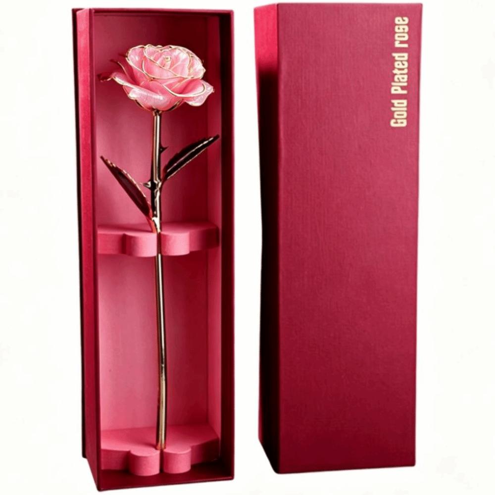 2pcs Long Stem Long Stem Rose Multi-color Option Gold Plated Rose Flower Romantic Occasion
