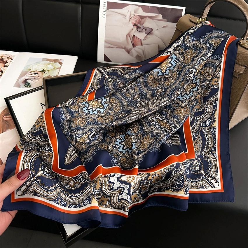 New 70cm Small Square Scarf Paisley Pattern Retro Ethnic Printed Scarf Hijab Female Headband Kerchief Luxury Neck Tie Shawl Wrap