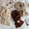 Autumn And Winter Atmosphere Scarves Brown Long Scarf Warm Women Knitted Scarves Female Temperament Shawl Wraps New Year Gifts