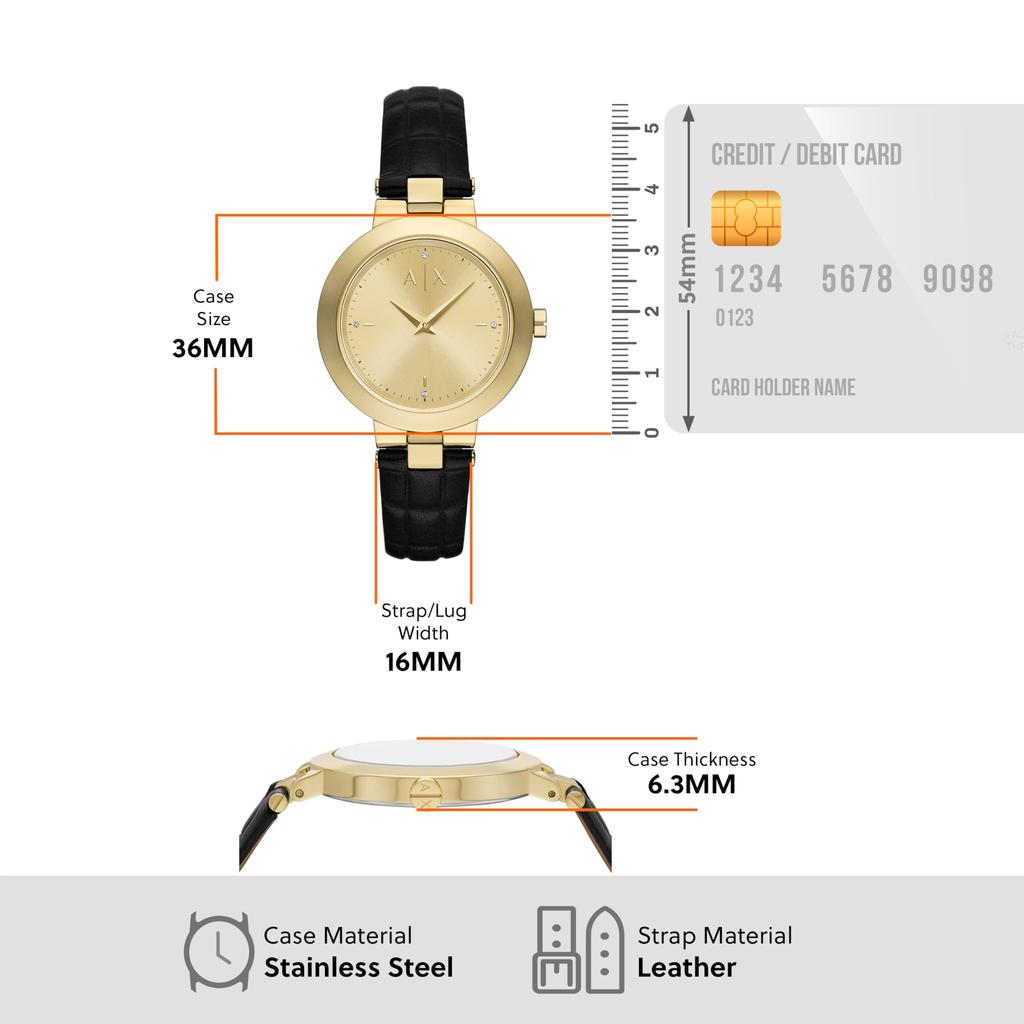 Часы Armani NA AX5174 черные [AX Exchange] женские