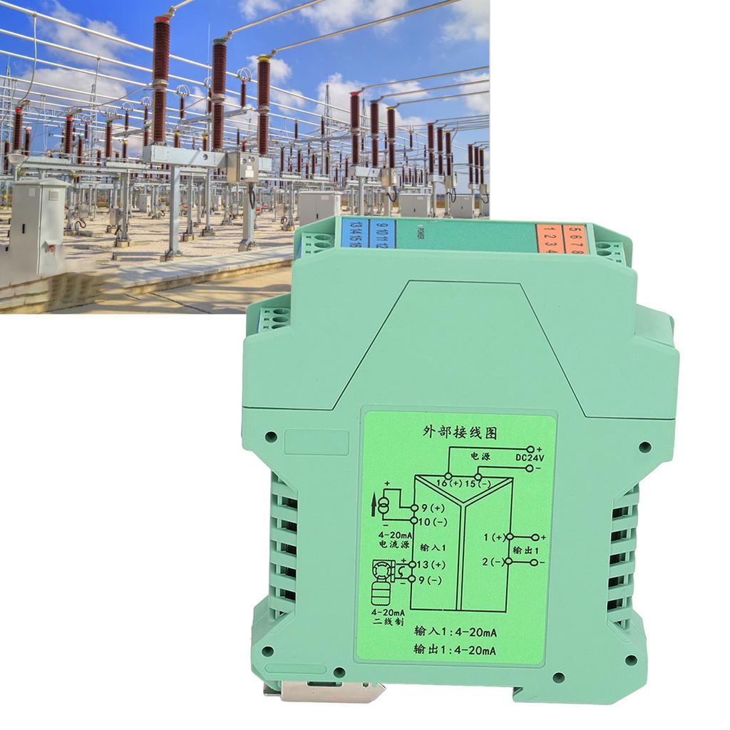 Изолятор сигнала DC24V 1 вход 1 выход Передатчик тока 4-20 мА Аналоговое управление ПЛК Монтаж на DIN-рейку