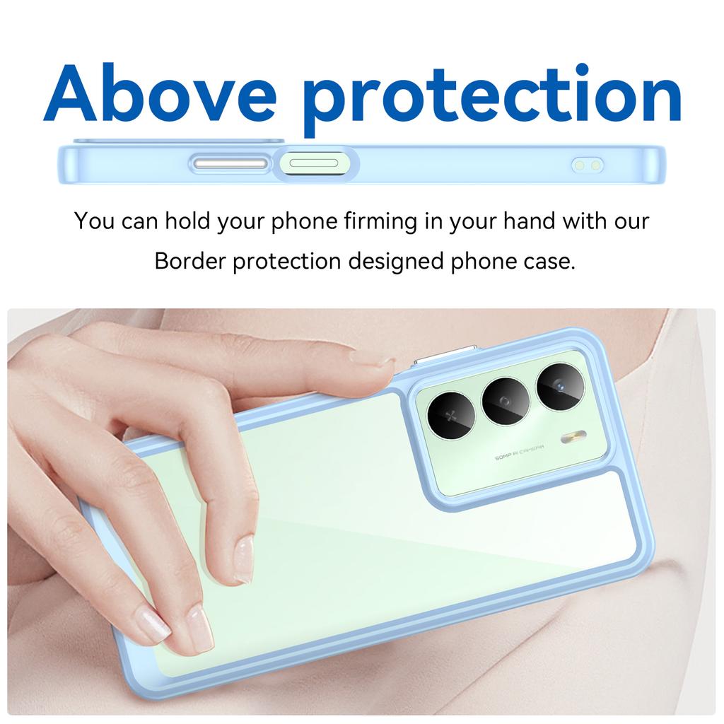Чехол для Realme V70 5G/V70s 5G/14x 5G, ТПУ + Акрил, Защитный Прозрачный Чехол для Телефона