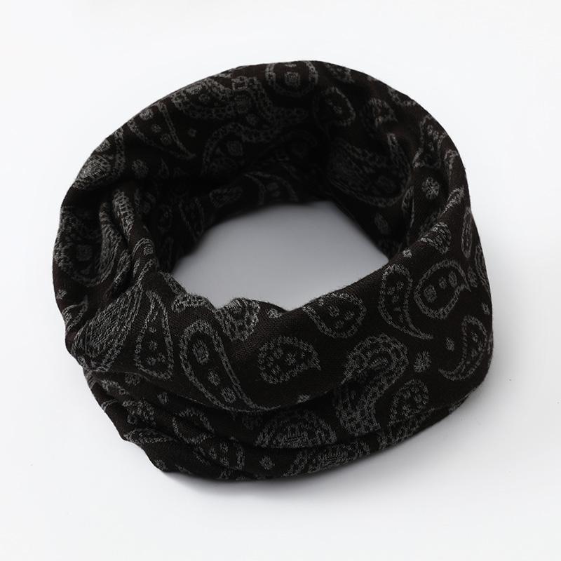 Thick Pure Cotton Paisley Snood Neck Gaiter Winter Double Layers Unisex Tube Scarf Neck Warmer Cowl Collar Loop Outdoor Skiing