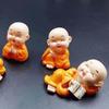 DIY Mini Buddha Figurine Cute Small Monk Sculpture Buddha Ornaments  Car Decoration