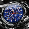 2pcs/set Fashion Men's Calendar Watch, Men's Business Stainless Steel Quartz Watch & Bracelet Necklace Set