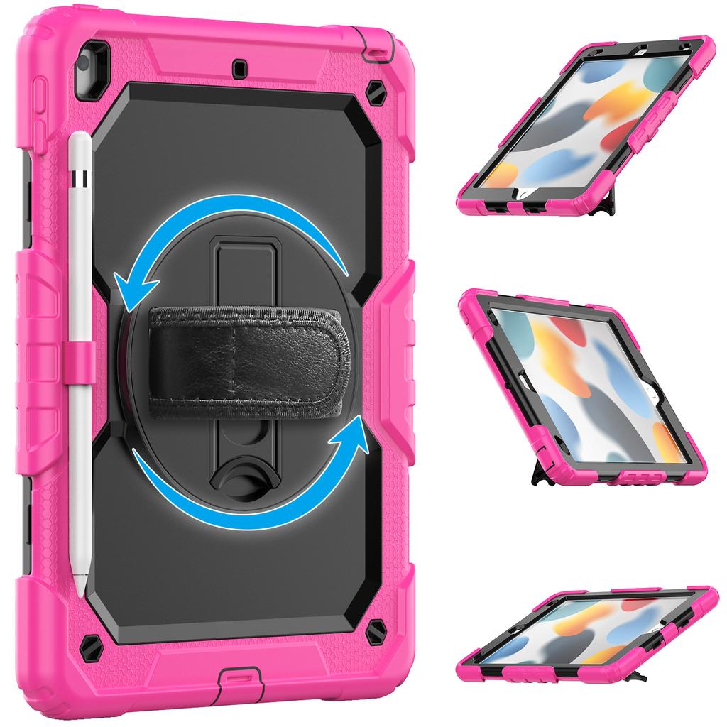 Armor Stand Case Universal For iPad 10.2" 2019 2020 2021 7th 8th 9th Gen. 360 Rotatable Heavy Duty Cover With Screen Protector