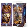 FUNPOLA 3D Puzzle Book Nook Kit Booknook Wooden Puzzle DIY Miniature Dollhouse LED Book shelf Holder Bookends Display Craft Set for beginners and