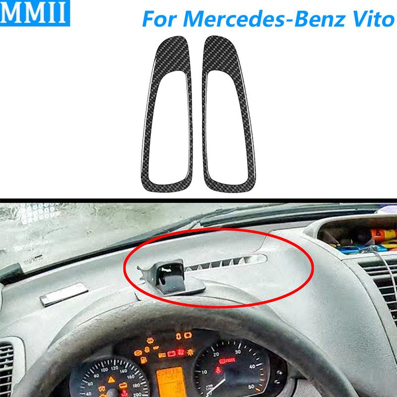 For Mercedes‑Benz Vito W639 2006-2014 Carbon Fiber Central trument Air Vent Outlet Panel Cover Trim Car Accessories Sticker