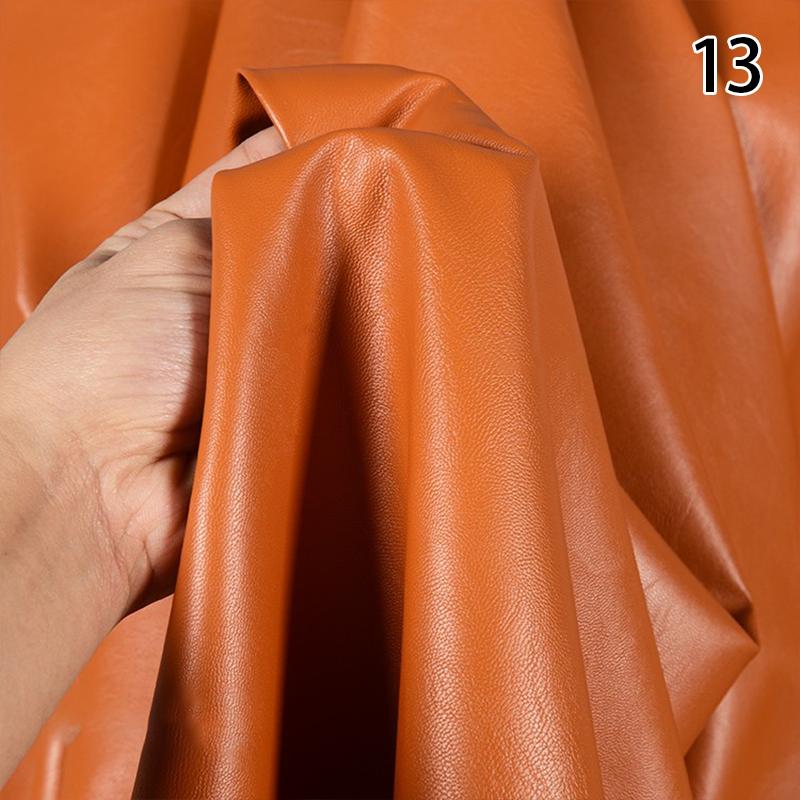 50*140m Matte Faux Leather Fabric Stretch Imitation Sheepskin Soft PU Fabric DIY Sewing Motorcycle Jacket Clothes Material