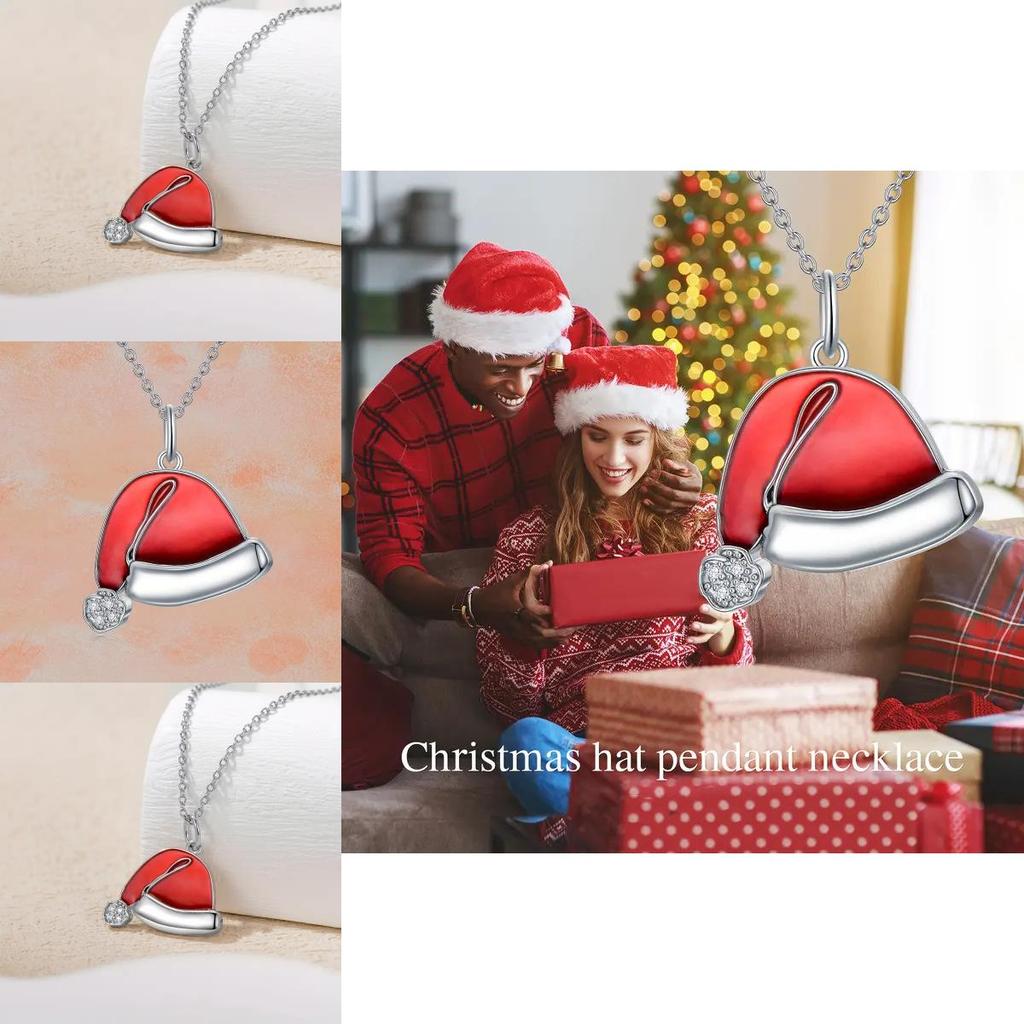 Holiday Christmas Hat Pendant Jewelry With Alloy Material For Celebrations And Gifts