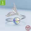 Fantasy Smart Fishtail Open Ring, Popular Jewelry S925 Sterling Silver Ring Jewelry