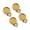 10pcs Stainless Steel Ear Clips Earrings Gold Color Blank Base Glass Cabochons Tray Cameo Base for Earrings Jewelry Making DIY