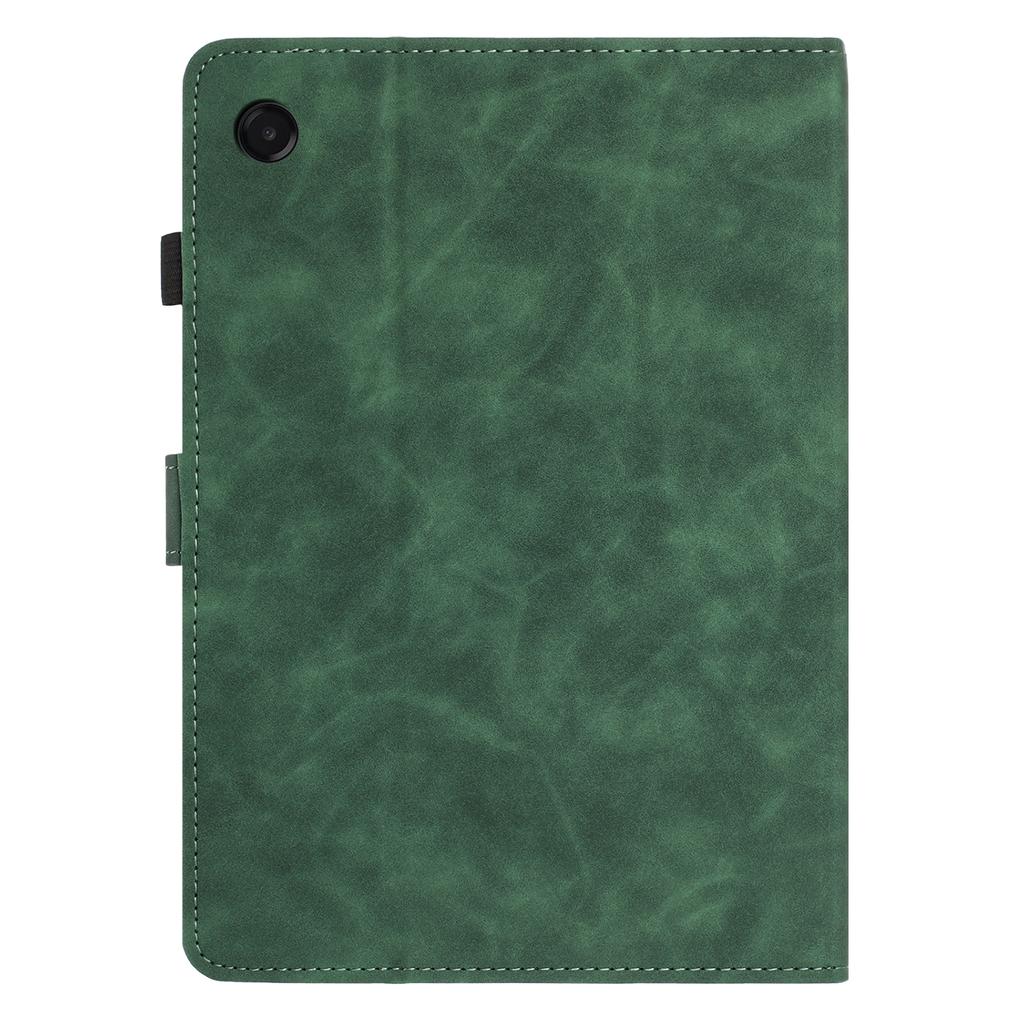 Чехол для Samsung Galaxy Tab A11/A9 с держателем для карт, подставкой, тисненым цветочным узором с бабочками, кожаная обложка для планшета