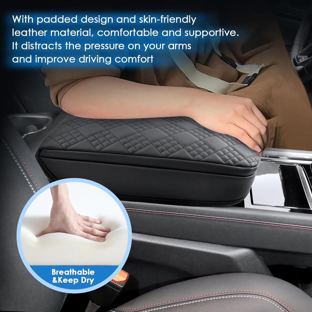 Чехол на центральную консоль 2024 2025 2026 для Chevrolet Traverse (LS/LT/Z71/High Country/RS), Мягкая и удобная кожаная накладка на подлокотник 2026 2025 Chevy