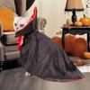 Spooky Vampire Cape for Pets - Red Black Adjustable Cat Dog Costume, Halloween Cosplay Photo Party Fun